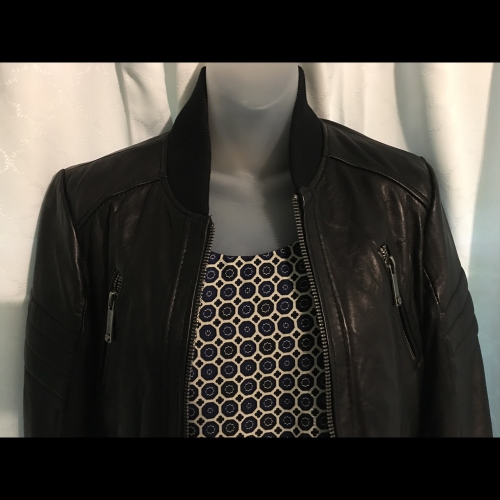 Black Michael Kors Leather Jacket